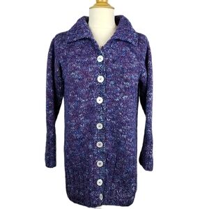 Handmade Grandpa Sweater Cardigan Chunky OOAK Hand Knit Cottagecore Boho